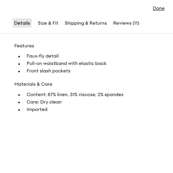 NWOT Aritzia Babaton Conan Linen Pants, Cropped, Stripped Dress Pant, classic - Picture 7 of 14